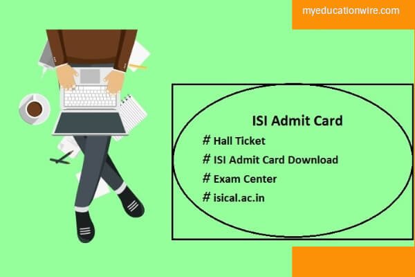 ISI 2020 Admit card