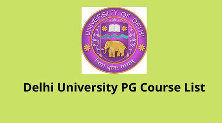 Delhi University PG courses list