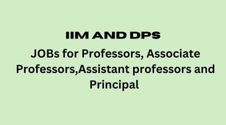 Jobs for professor, Associate Professors and Assistant Professors-