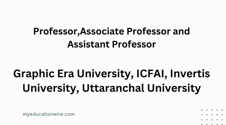 Jobs for professor, associate professor and assistant professor