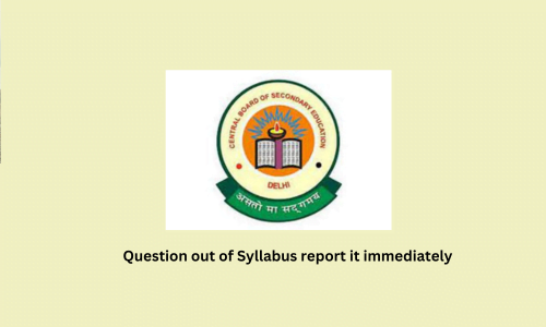 Question out of syllabus report it immediately