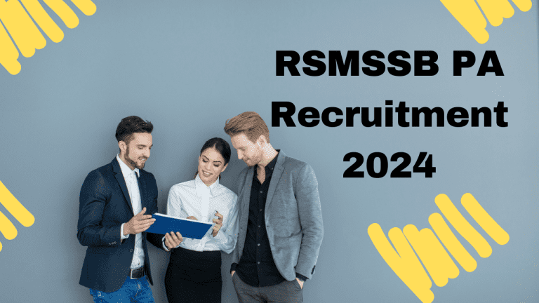 RSMSSB PA Recruitment 2024