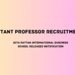 Assistant Professor Recruitment 2024
