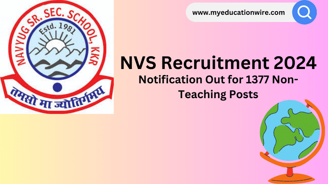 NVS Recruitment 2024