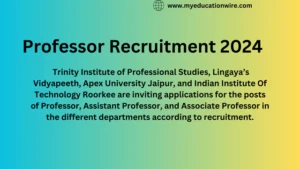 Professor Recruitment 2024