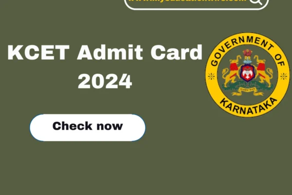 KCET Admit card