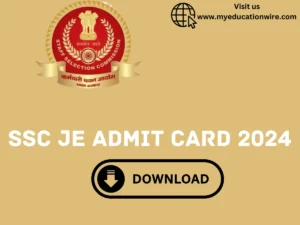 SSC JE Admit Card