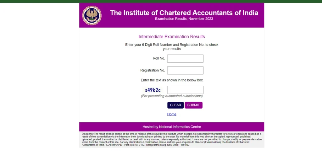 CA Inter Result