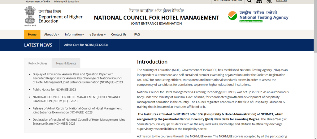 NCHMT JEE Counselling