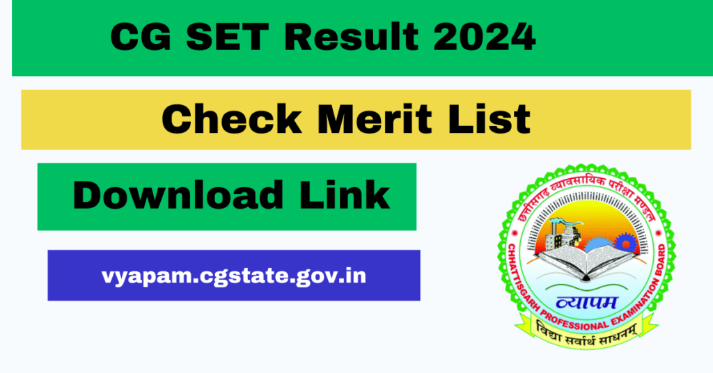 CG SET Result 2024