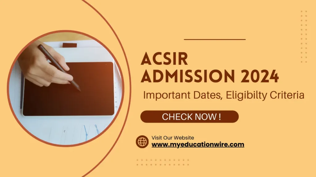 ACSIR Admission 2024