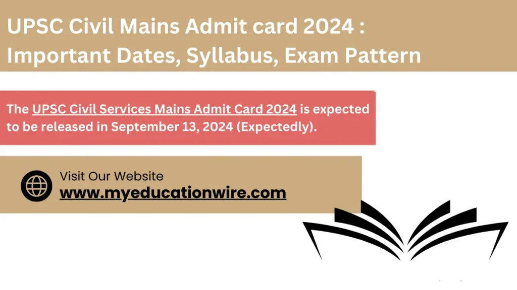 UPSC Civil Mains Admit card
