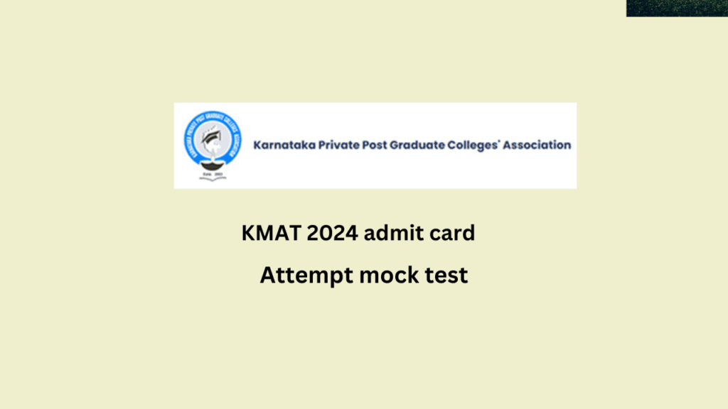 KMAT 2024 admit card