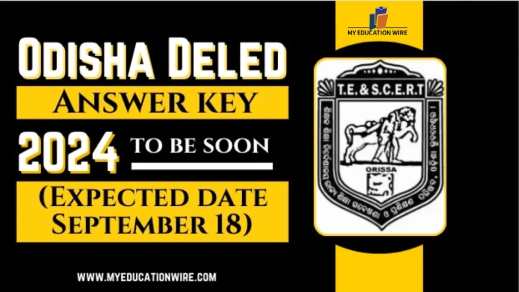 Odisha Deled Answer key 2024