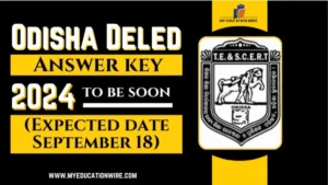 Odisha Deled Answer key 2024