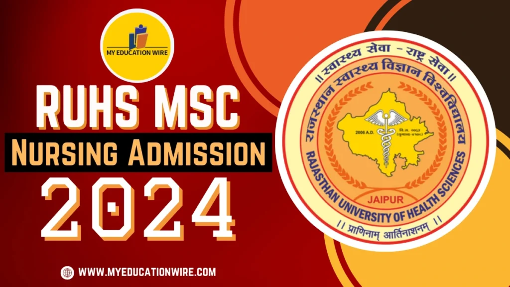 RUHS MSc Nursing Admission 2024