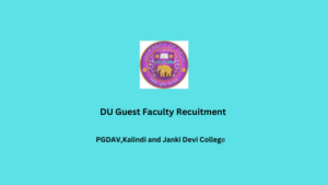 DU Guest Faculty Recruitment