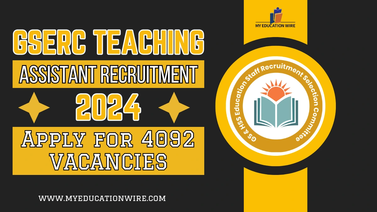 GSERC Teaching Assistant Recruitment 2024
