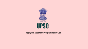 Apply for Assistant Programmer in CBI