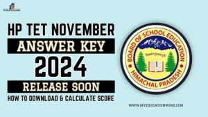 HP TET November Answer Key 2024