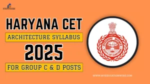 Haryana CET Architecture Syllabus 2025