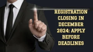 Registration closing next week before New Year 2025
