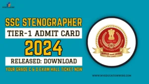 SSC Stenographer Tier-1 Admit Card 2024