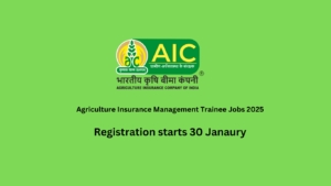 Agriculture Insurance Management Trainee Jobs 2025