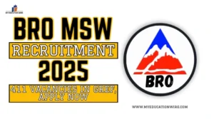 BRO MSW Recruitment 2025