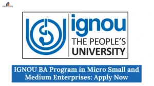 IGNOU BA Program in Micro Small and Medium Enterprises