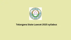 Telangana State Lawcet 2025 syllabus