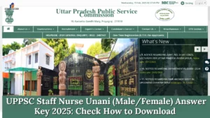 UPPSC Staff Nurse Unani Answer Key 2025