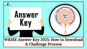 WBJEE Answer Key 2025