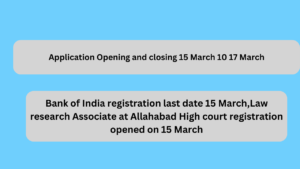 Application Opening and closing 15 March 10 17 March