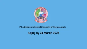 PG-Admission-in-Central-University-of-Haryana-starts