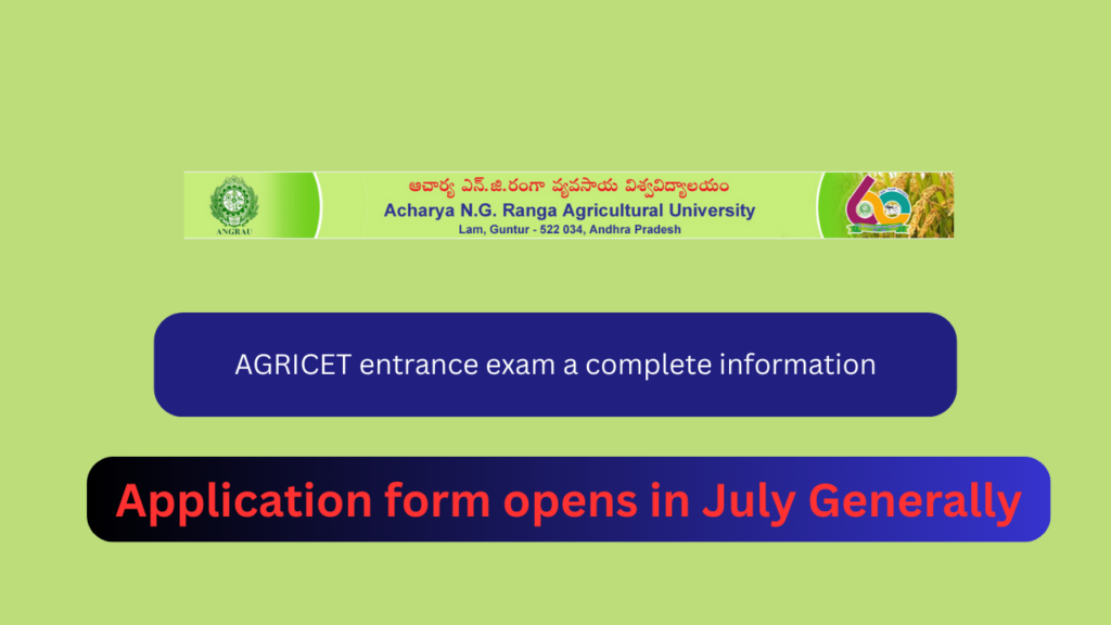 AGRICET entrance exam a complete information