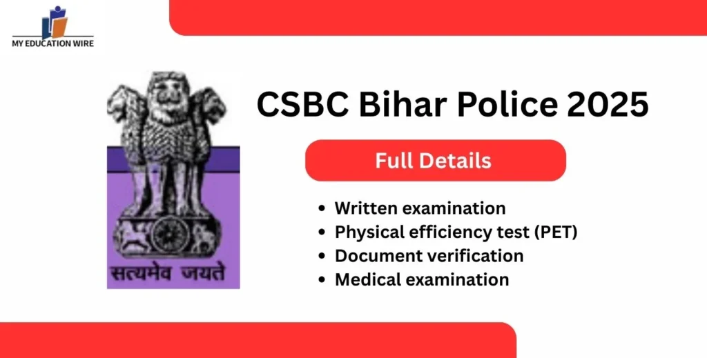 CSBC Bihar Police 2025 Exam Pattern