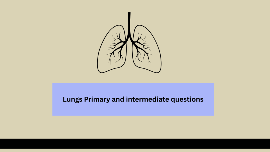 Lungs Primary and intermediate questions