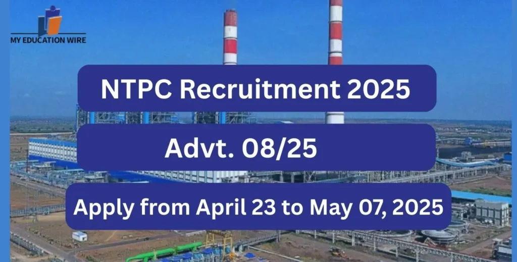 NTPC Recruitment 2025 Advt. 0825