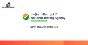 NSSNET 2025 Admit Card released