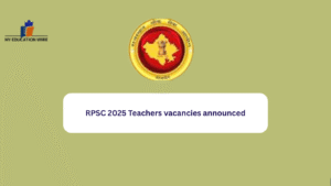 RPSC 2025 Teachers vacancies announced