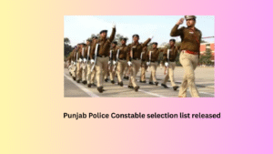 Punjab Police Constable selection list released