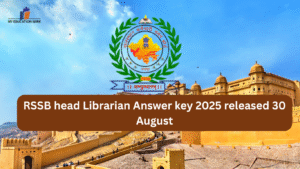 RSSB head Librarian Answer key 2025 released 30 August