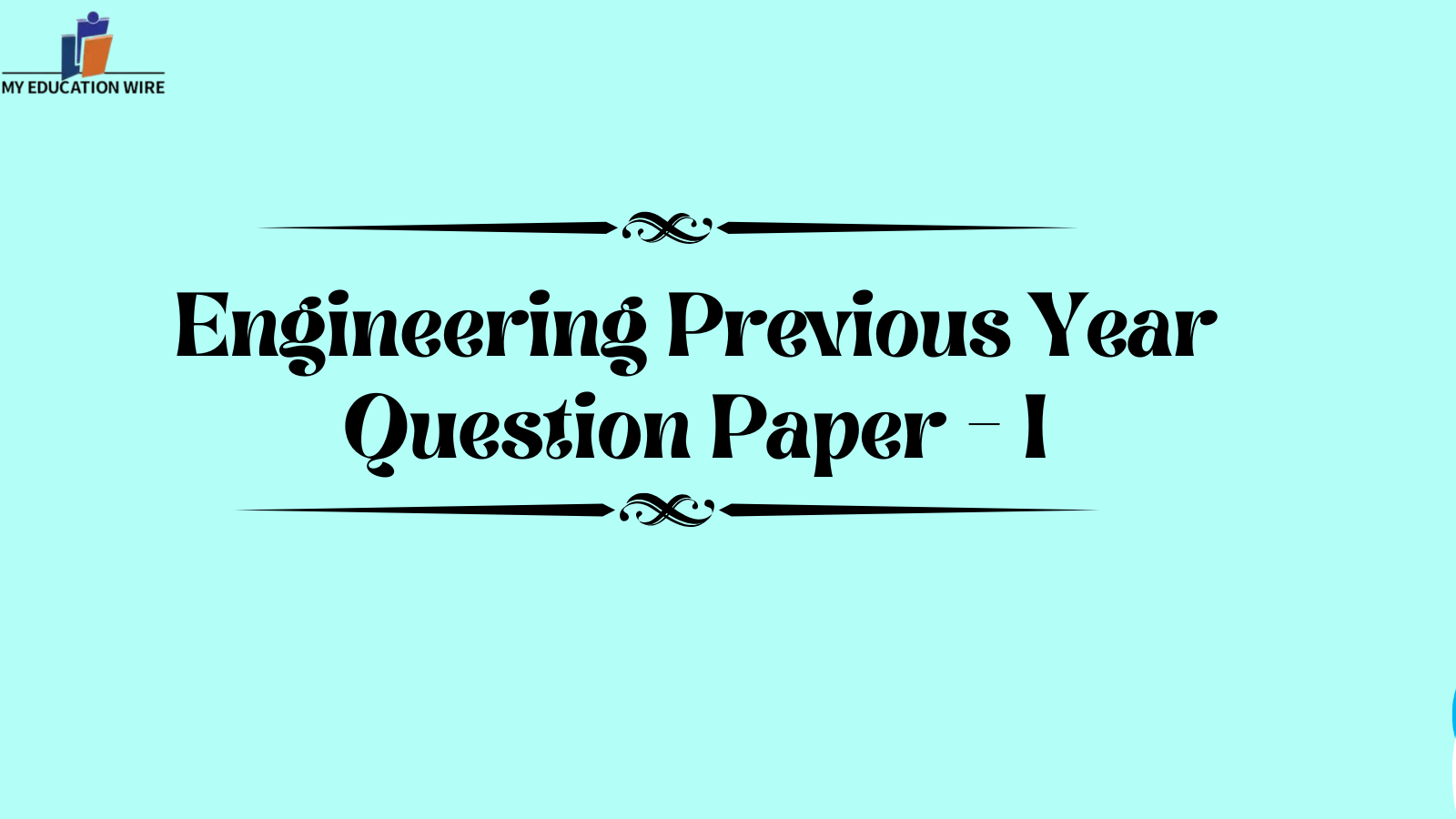 Engineering Previous Year Question Paper - I