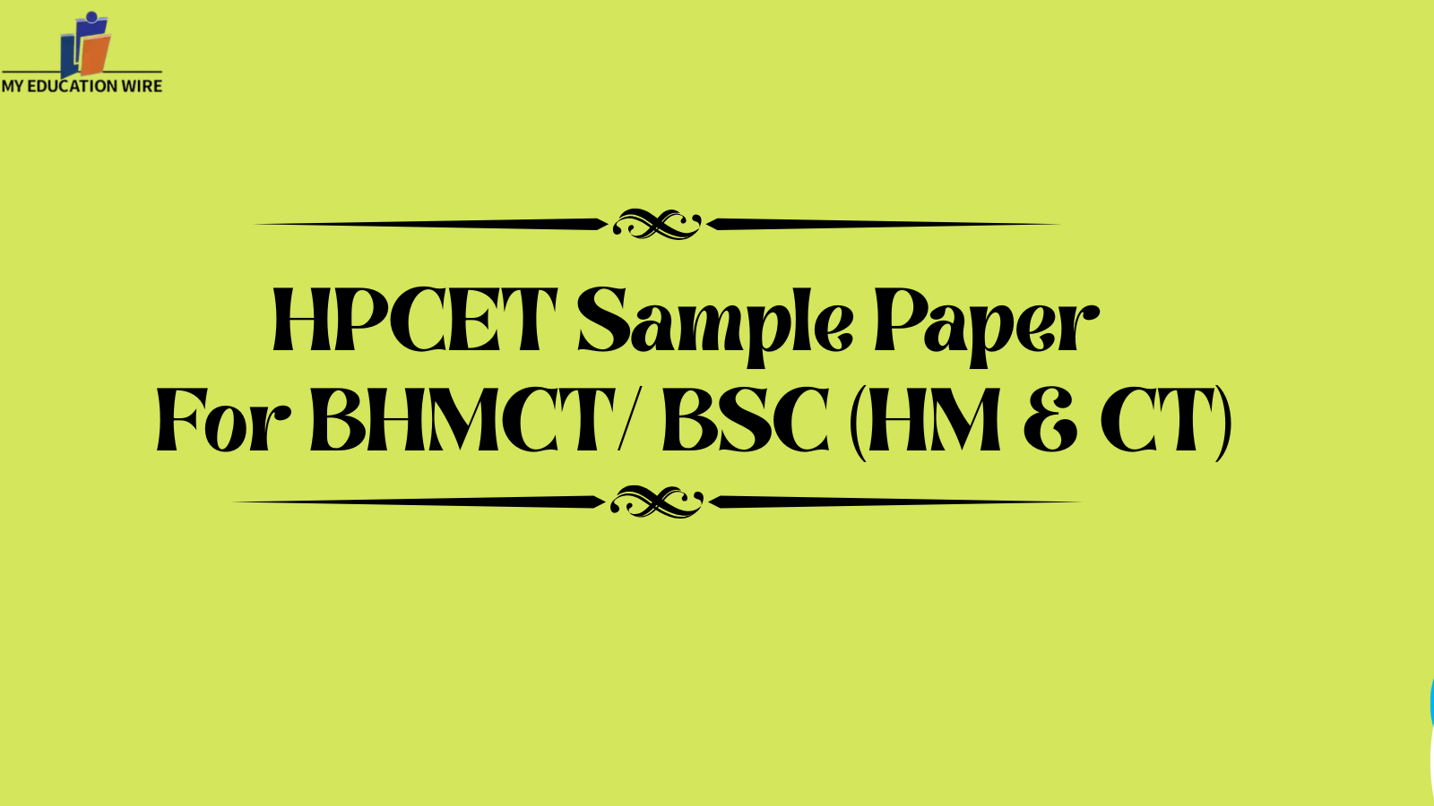 HPCET Sample Paper For BHMCT BSC (HM & CT)
