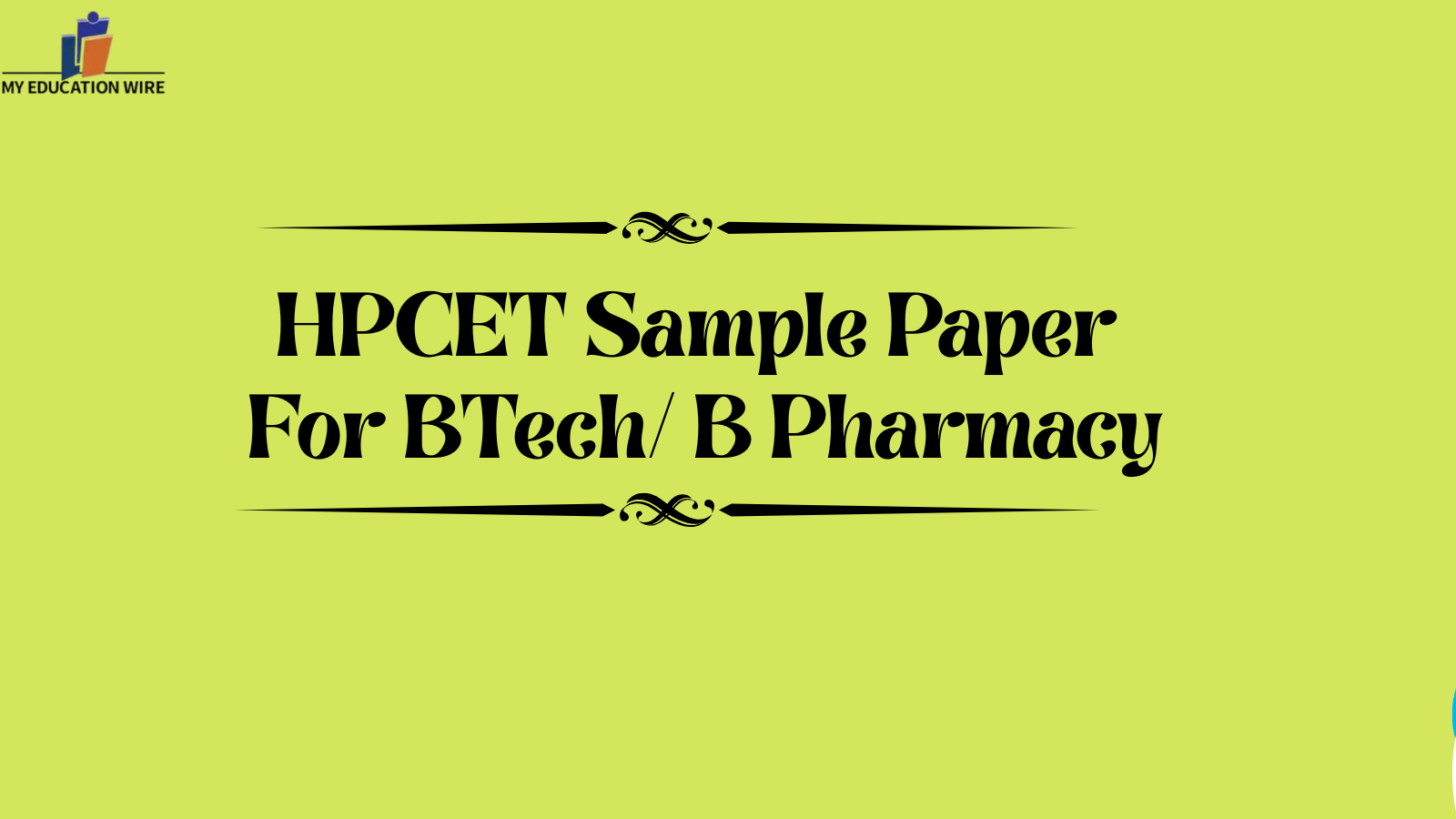 HPCET Sample Paper For BTech B Pharmacy