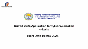 CG PET 2026,Application form,Exam,Selection criteria