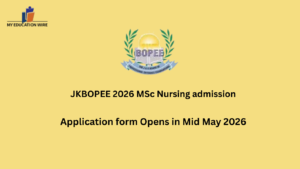 JKBOPEE 2026 MSc Nursing admission