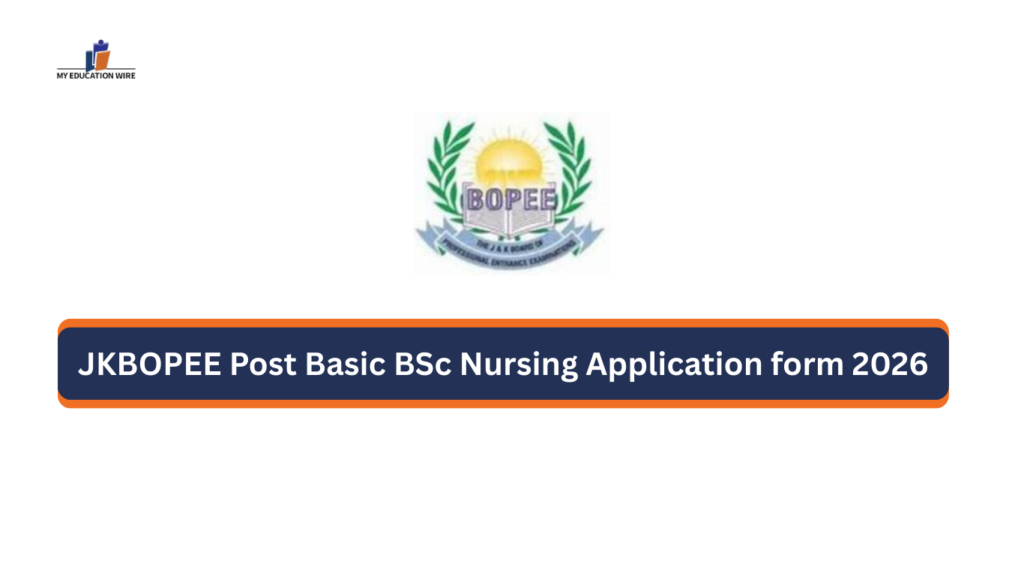 JKBOPEE Post Basic BSc Nursing Application form 2026