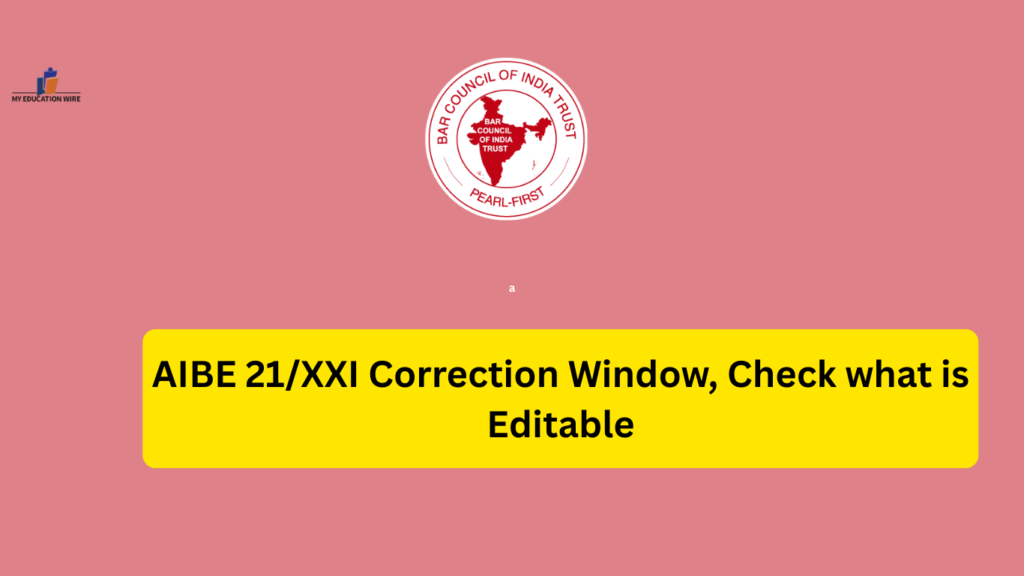 AIBE 21/XXI Correction Window, Check what is Editable